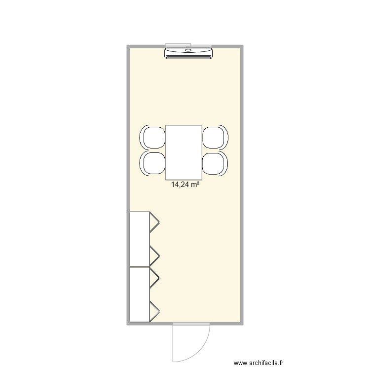 CNR CHANTIER SABLONS. Plan de 1 pièce et 14 m2