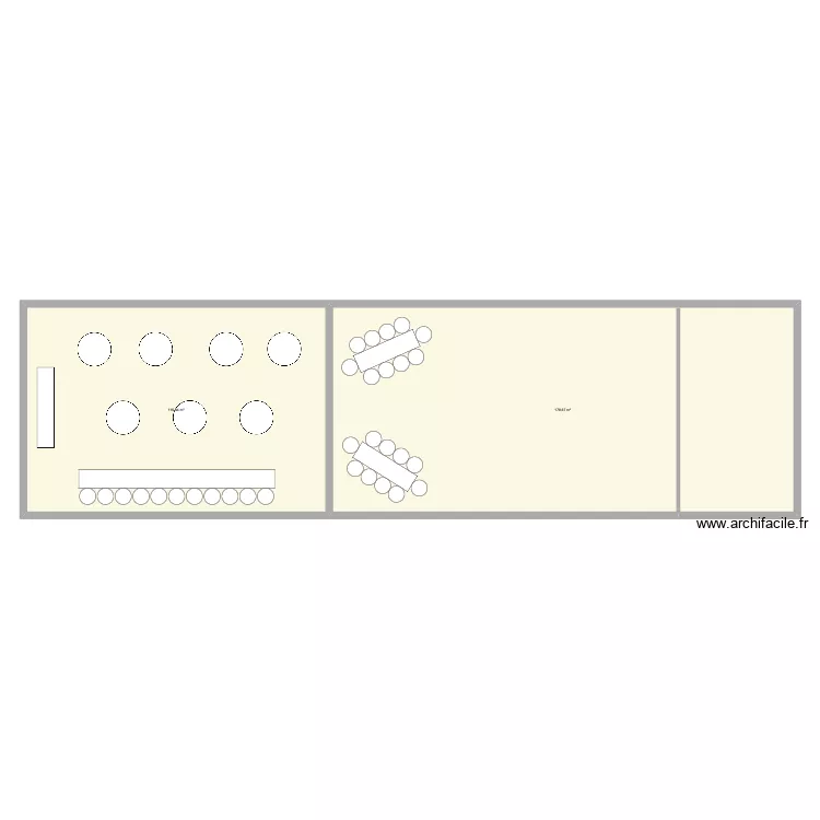 salle mariage. Plan de 2  et 295 m²