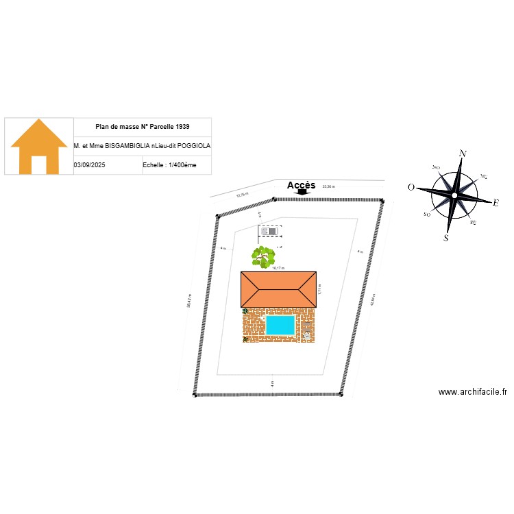 plan de masse bisgambiglia. Plan de 0 pièce et 0 m2