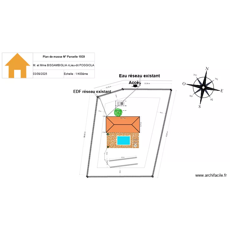 plan de masse bisgambiglia. Plan de 