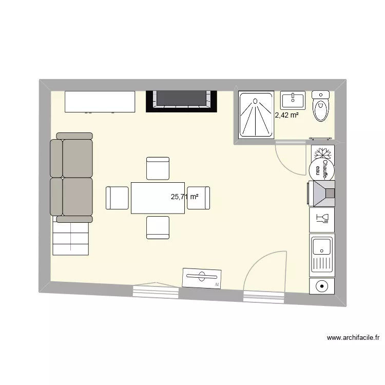 rdc 29 pasteur. Plan de 2 et 28 m² rdc 29 pasteur. Plan de 2 et 28 m²