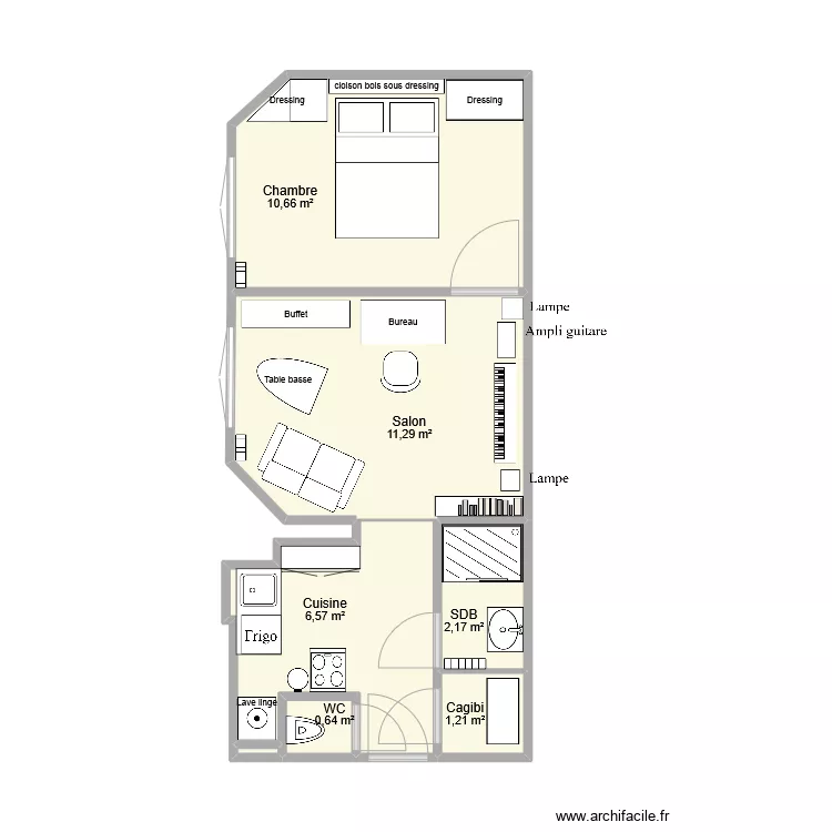 Appartement Jumin. Plan de 