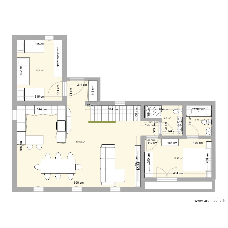 suite principale. Plan de 0 pièce et 0 m2