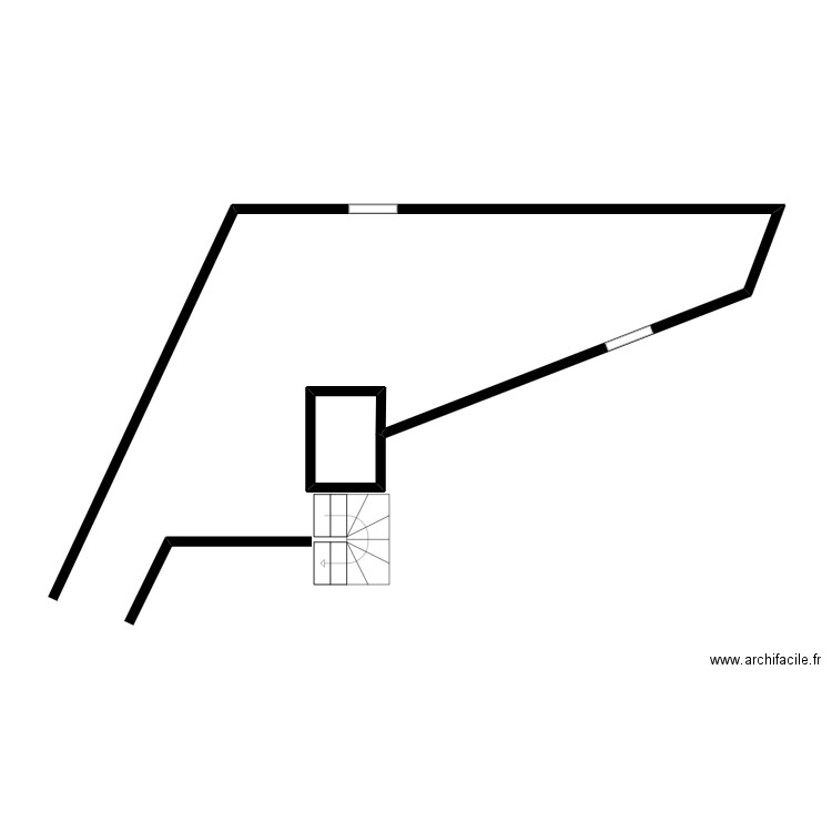 sssss. Plan de 1 pièce et 2 m2