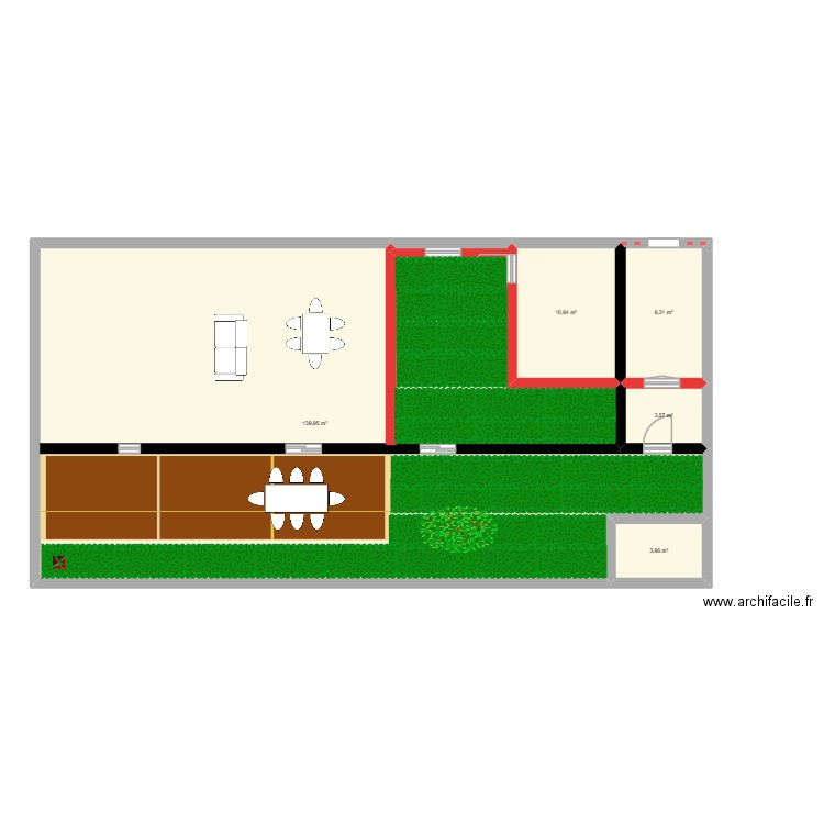 maison projet. Plan de 5 pièces et 166 m2