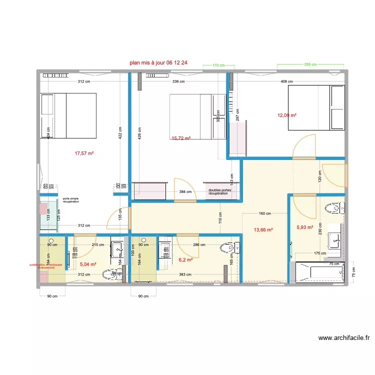 CHAMBRES GAUCHE DEF 6 12 24. Plan de 