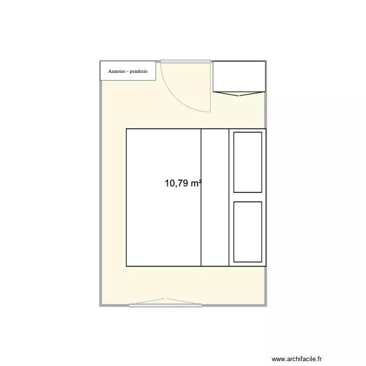 APPTVH - CHAMBRE 2 canap&eacute; lit. Plan de 