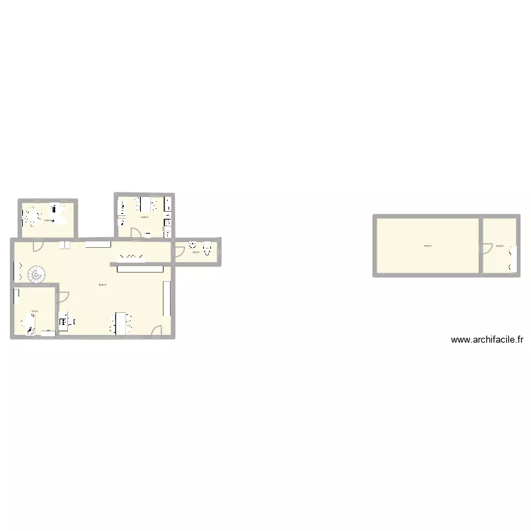 oj2d. Plan de 7 pièces et 177 m²