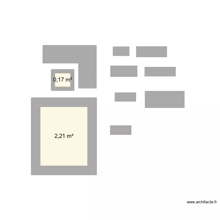home bis. Plan de 2  et 2 m²