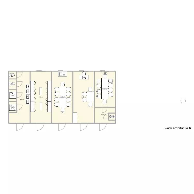 HTPI CHANTIER FIRMINY 42. Plan de 11  et 71 m²