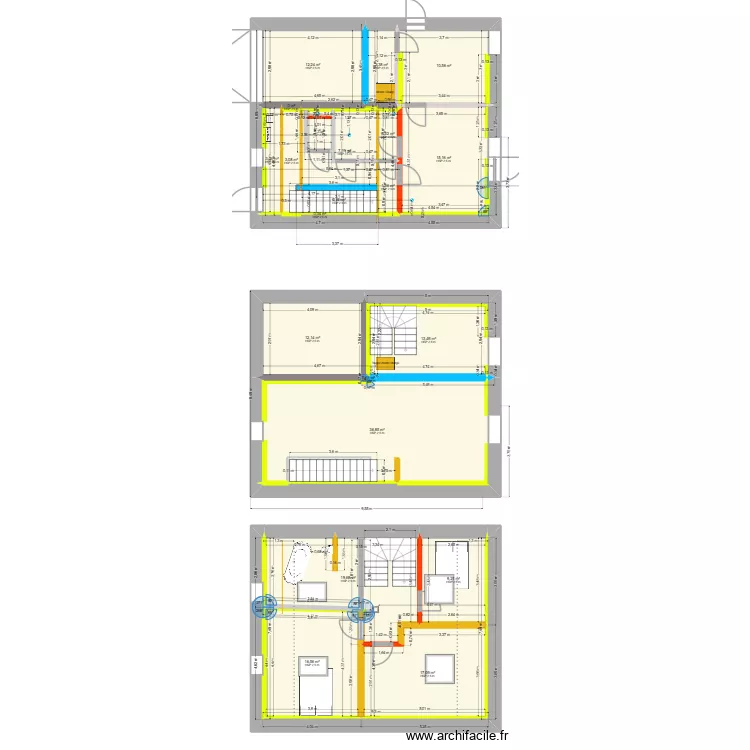 Duplex_monte-charge_R+2 06-04-2026. Plan de 22  et 188 m²