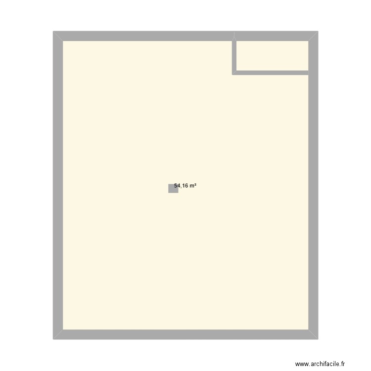 garage. Plan de 1 pièce et 54 m2