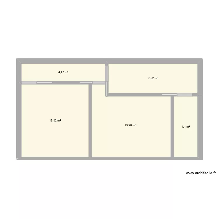 Grenier. Plan de 5 et 44 m² Grenier. Plan de 5 et 44 m²