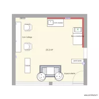 Salon de coiffure coin caisse