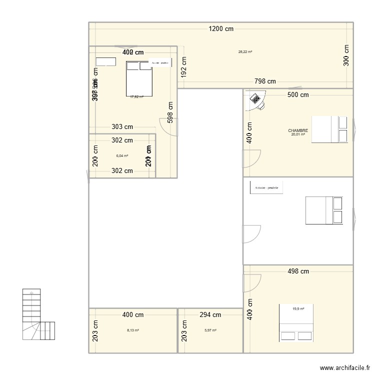 PLAN NDIEME 2. Plan de 7 pièces et 106 m2