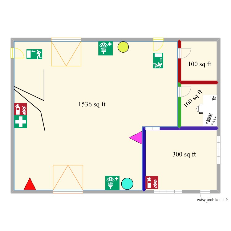 Interior auto detail shop. Plan de 4 pièces et 190 m2