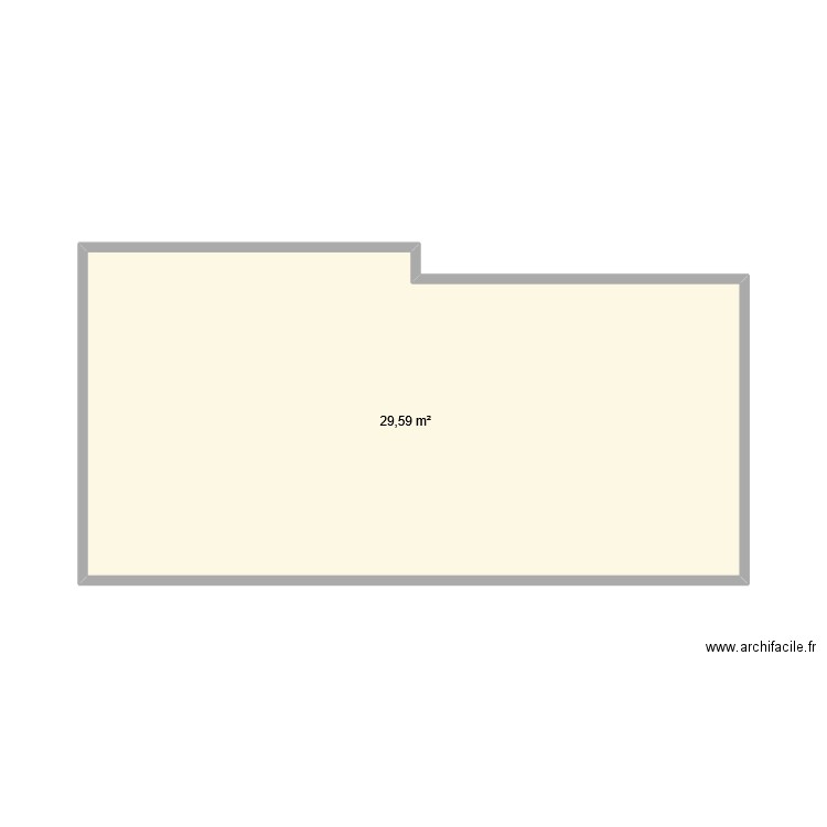 PLAN FACADE OUEST. Plan de 1 pièce et 30 m2