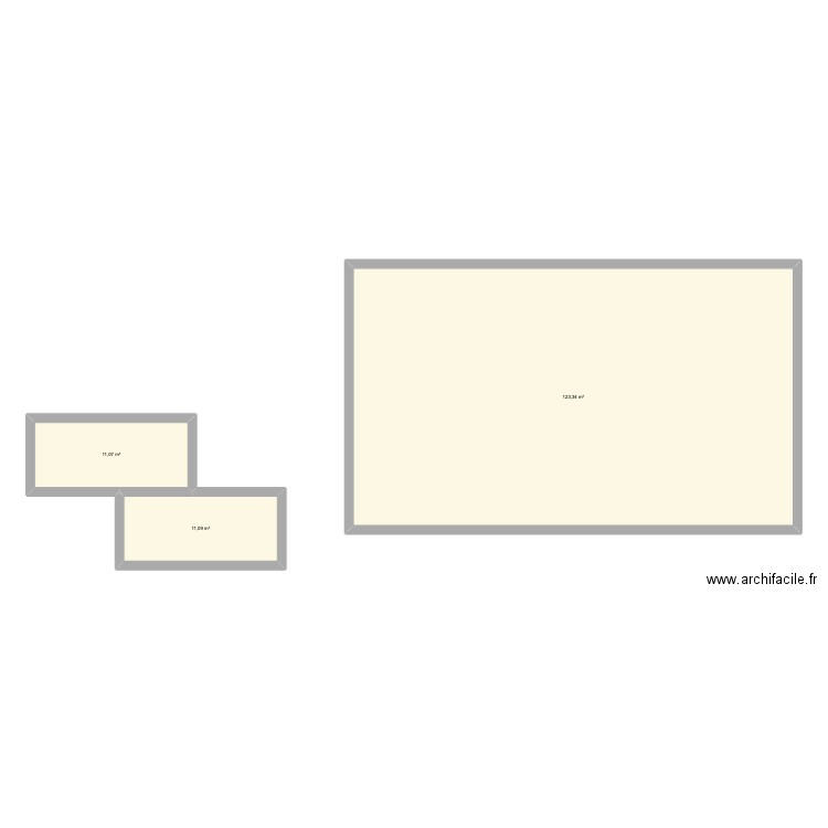 Cab à 2. Plan de 3 pièces et 145 m2