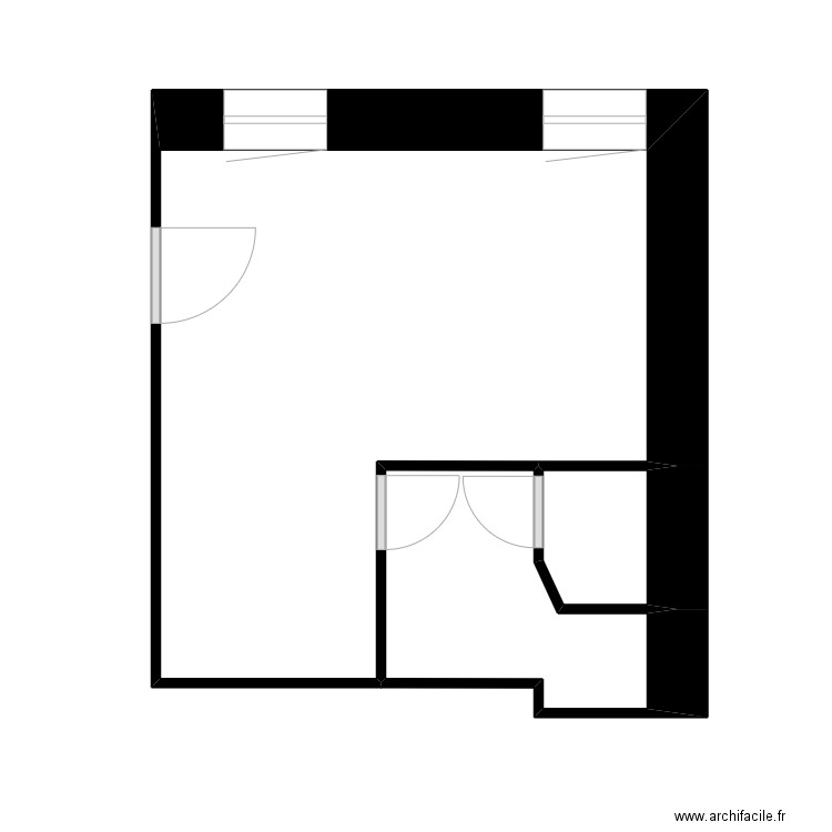 Montelo. Plan de 3 pièces et 18 m2