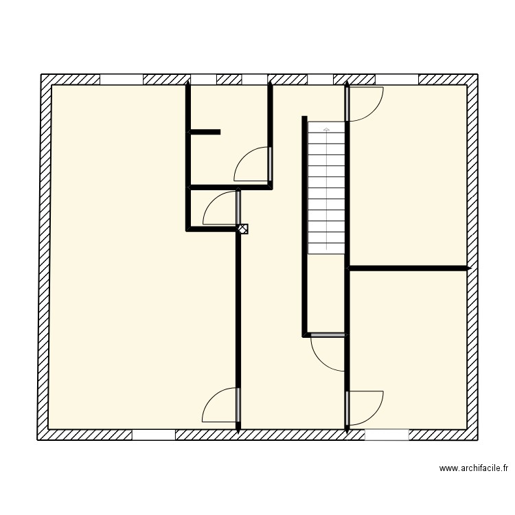 maison R+1. Plan de 6 pièces et 76 m2