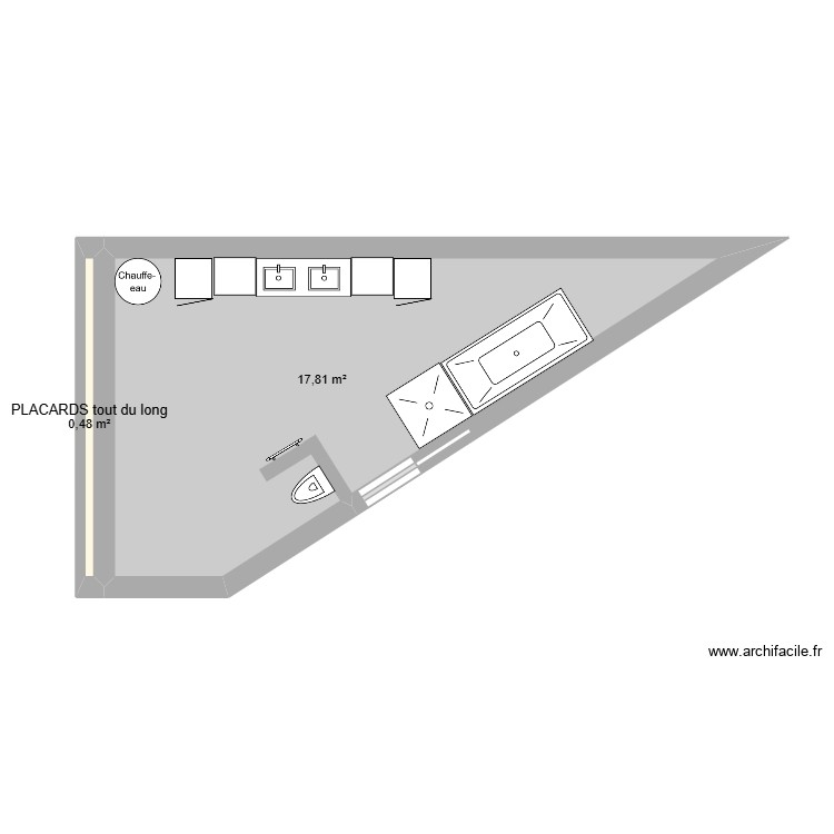 SDB des filles. Plan de 0 pièce et 0 m2