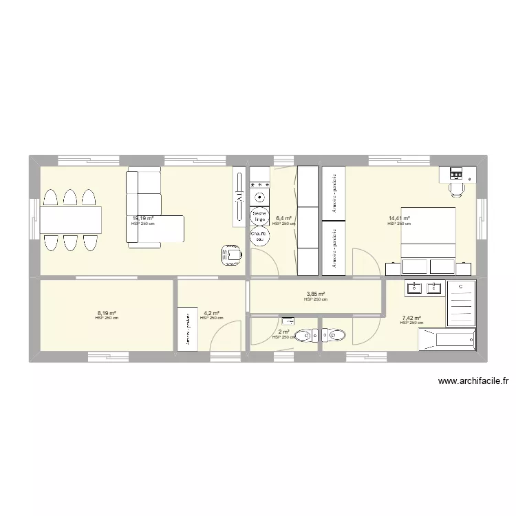 Maison cubes. Plan de 