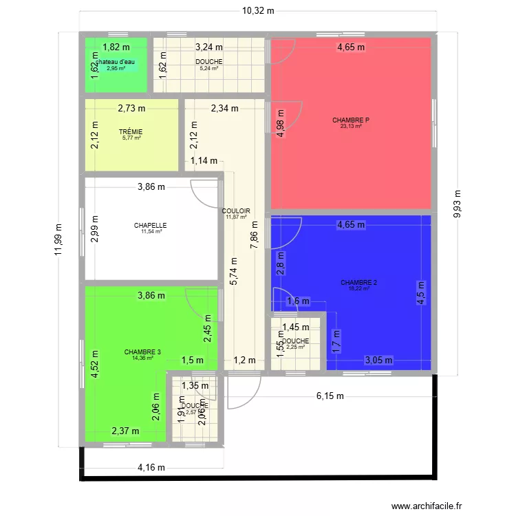 r&eacute;sidence de sangmelima. Plan de 10  et 98 m²