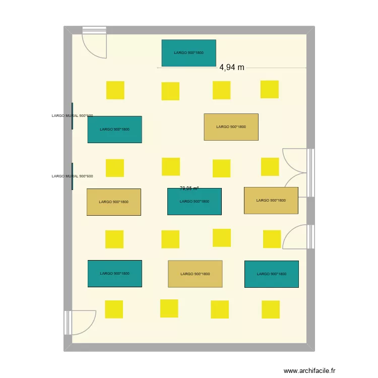 CHATENAY MALABRY - MOUILLEBOEUFS. Plan de 1  et 79 m²