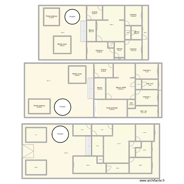 LABASE1. Plan de 43 pièces et 692 m²