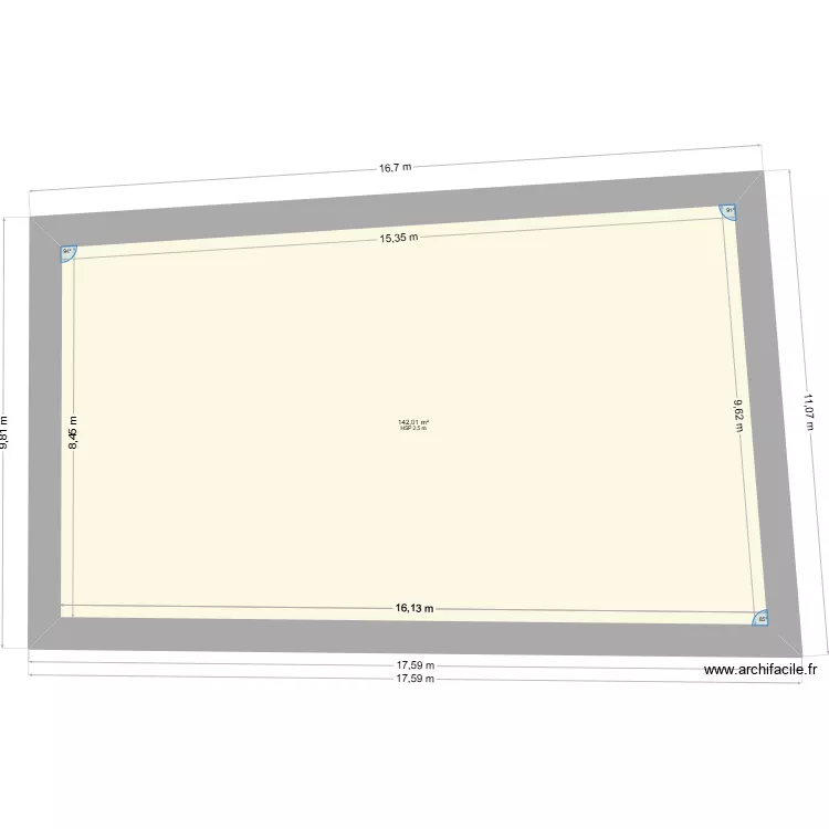 1er &eacute;tage 2 chambres. Plan de 