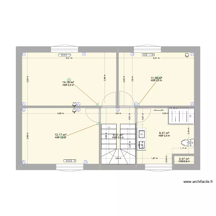 Niveau R+1 - plan électrique. Plan de Niveau R+1 - plan électrique. Plan de