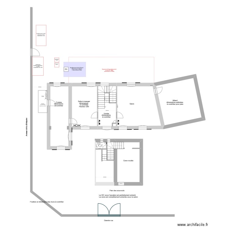 1945 Plan de la Maison 168  . Plan de 7 pièces et 79 m2