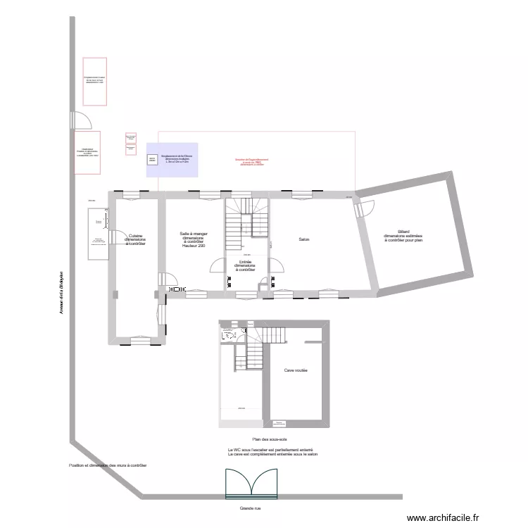 1945 Plan de la Maison 168  . Plan de 