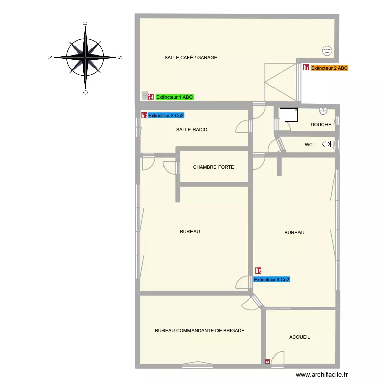 BUREAU BRIGADE. Plan de 9 et 270 m² BUREAU BRIGADE. Plan de 9 et 270 m²