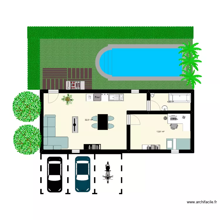 m&eacute;son petite. Plan de 