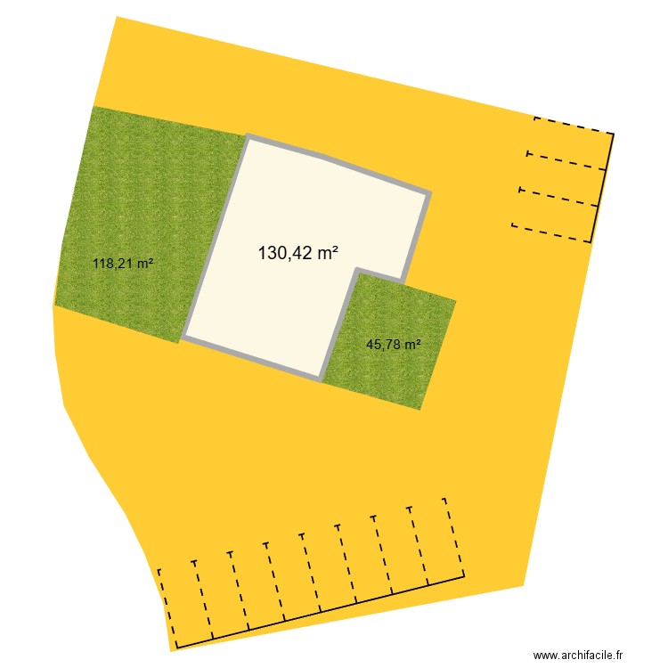 BRINDAS. Plan de 1 pièce et 130 m2
