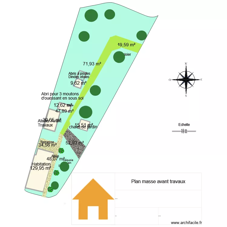 Masse 210526. Plan de 5 et 209 m² Masse 210526. Plan de 5 et 209 m²