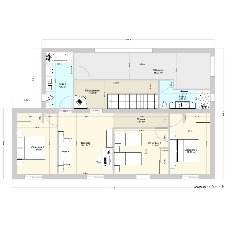 GARVAN 1 - v2.1. Plan de 10 pièces et 203 m2