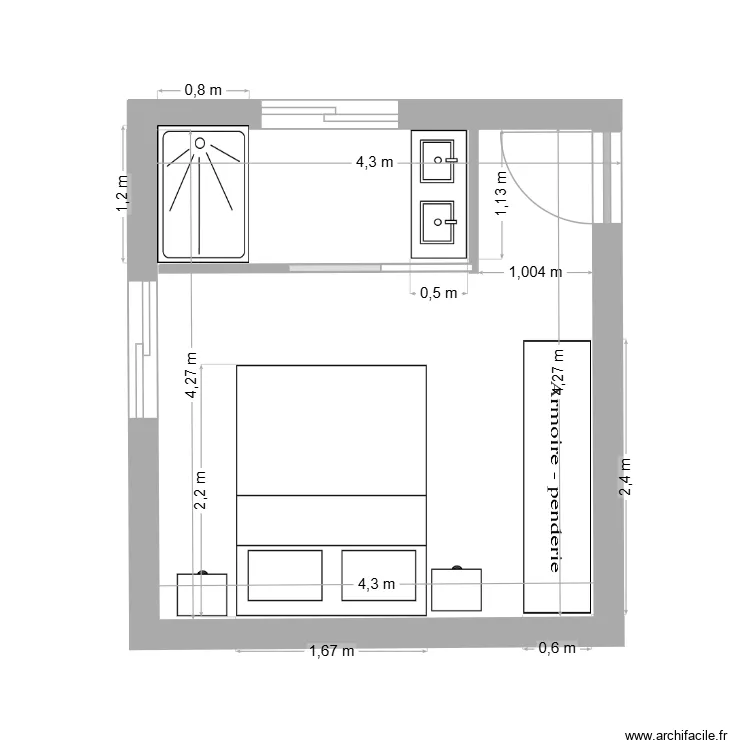 CHAMBRE V2. Plan de 