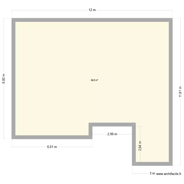 Said plan 2. Plan de 1  et 100 m²