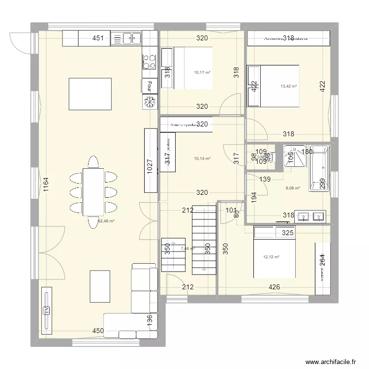 Maison Pfaffenheim plan modifi&eacute;. Plan de 