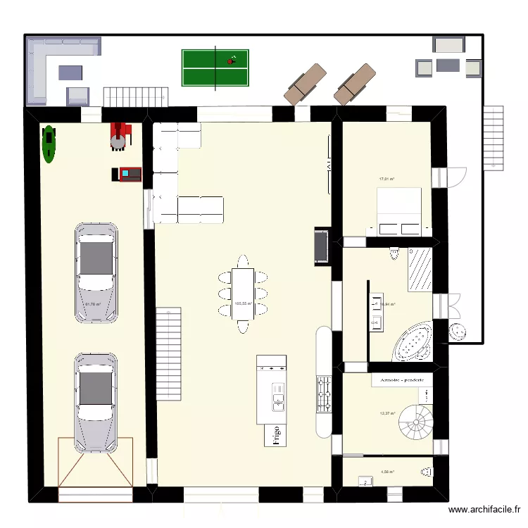 RDC Maison Familliale. Plan de RDC Maison Familliale. Plan de