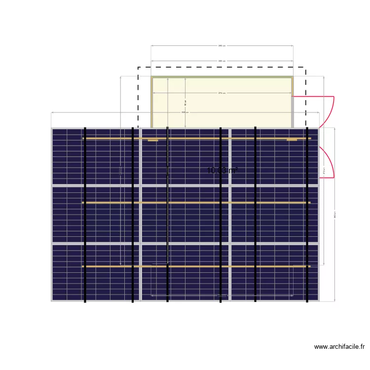 abri structure bois. Plan de 1 et 10 m² abri structure bois. Plan de 1 et 10 m²