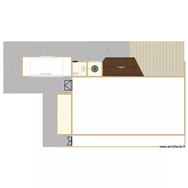Poulailler 600m2fumi&egrave;re ext. et chaufferie tourn&eacute;e. Plan de 3 Pièces et 91 m²