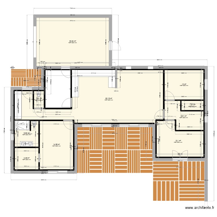 Maison nouvelle Eymet PC 2. Plan de 10 pièces et 137 m2