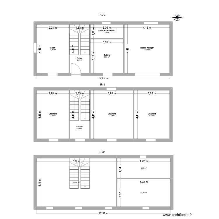 OLANDA virginie. Plan de 12 pièces et 162 m2