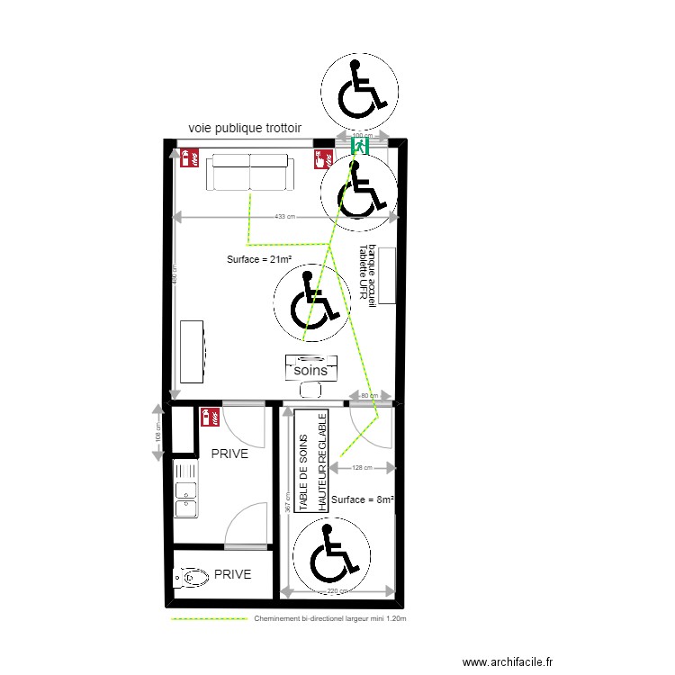 ATELIER PAOLI romans. Plan de 1 pièce et 16 m2