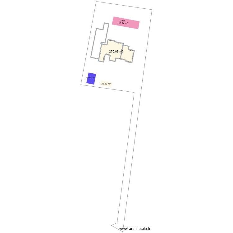 SaintAndreProjet. Plan de 1 pièce et 277 m2