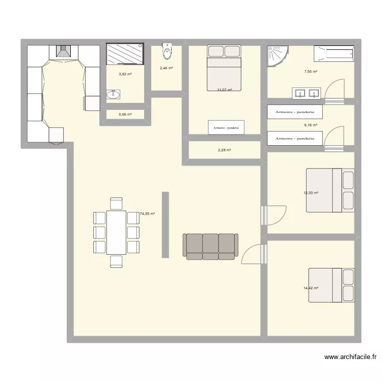 maison plan new. Plan de 11 Pièces et 230 m²
