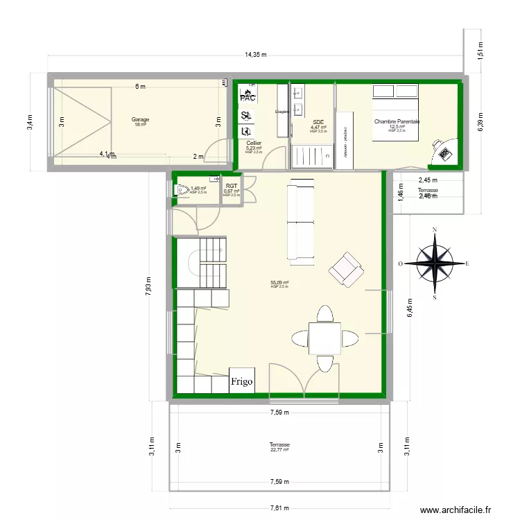 MI Rambouillet. Plan de 9 et 127 m² MI Rambouillet. Plan de 9 et 127 m²